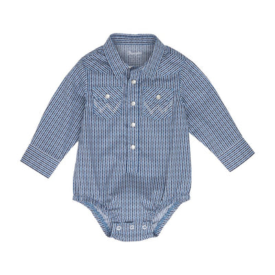 Wrangler Boys Western Blue Onesie