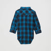Wrangler Boys Western Snap Bodysuit Onesie Coal/Blue - 112369513