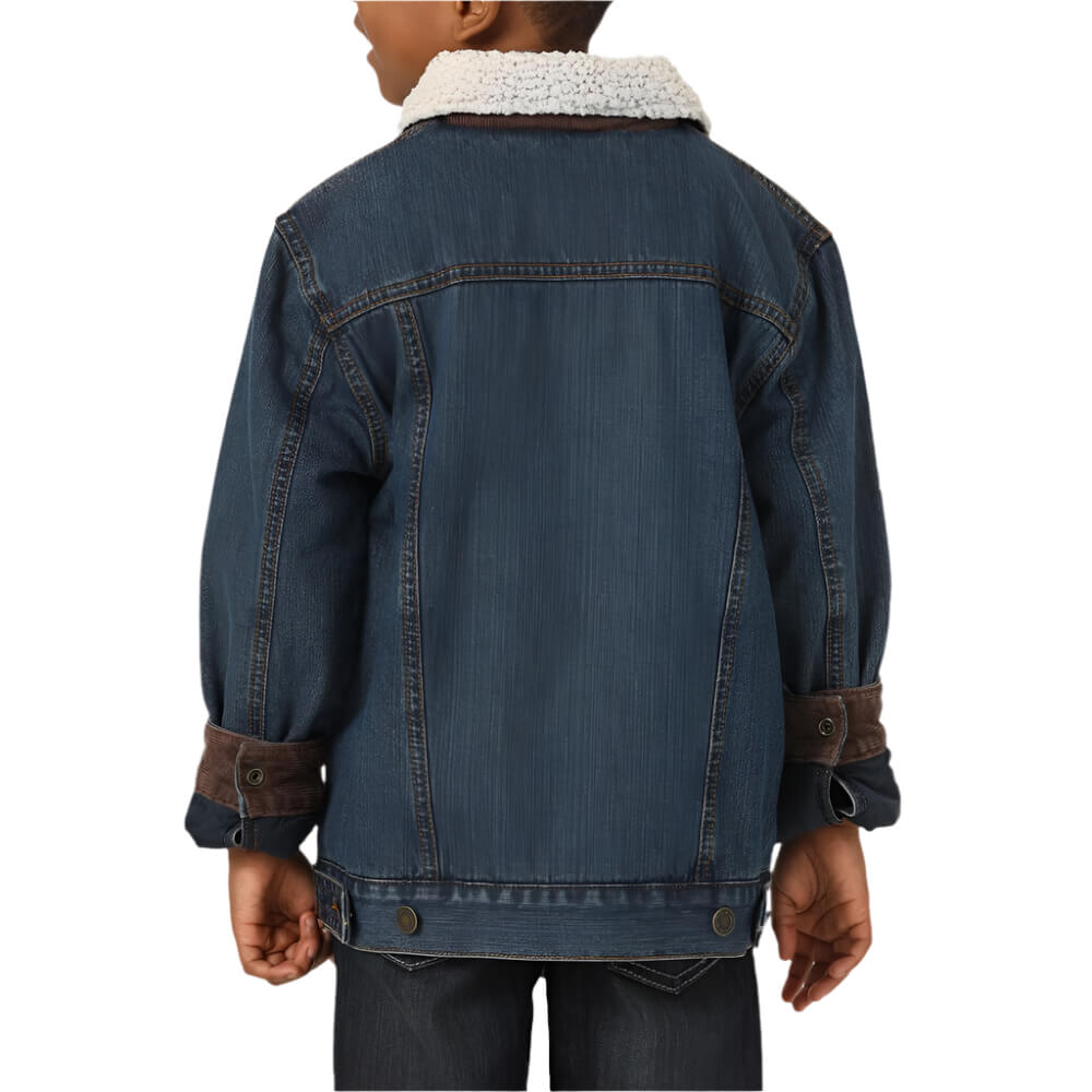Wrangler Boys Western Styled Denim Rustic Jacket Rustic Blue