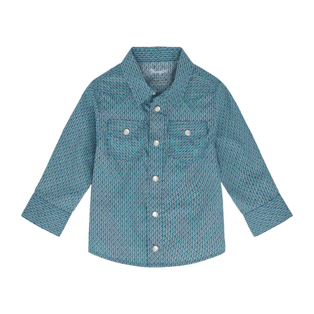 Wrangler Boys Woven Turquoise Shirt 