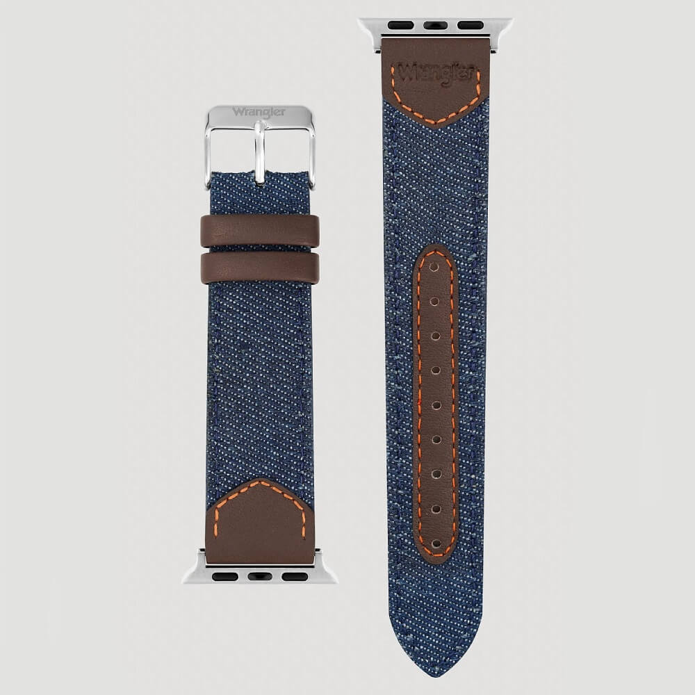 Wrangler Denim Leather Universal Watchband Denim - LW/1006SVBLWR