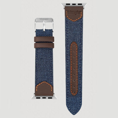 Wrangler Denim Leather Universal Watchband Denim - LW/1006SVBLWR