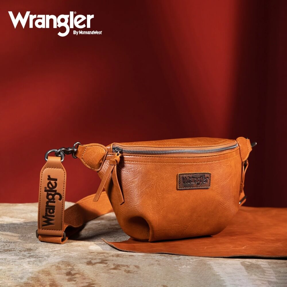 Wrangler Fanny Pack Belt Sling Bag Light Brown - WG82-194LBR
