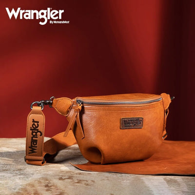 Wrangler Fanny Pack Belt Sling Bag Light Brown - WG82-194LBR