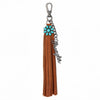 Wrangler Fringe Suede Bag Charm Brown - WGC-1021BR