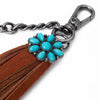 Wrangler Fringe Suede Bag Charm Brown - WGC-1021BR