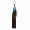 Wrangler Fringe Suede Bag Charm Coffee - WGC-1021CF