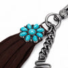 Wrangler Fringe Suede Bag Charm Coffee - WGC-1021CF