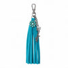 Wrangler Fringe Suede Bag Charm Turquoise - WGC-1021TQ