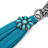 Wrangler Fringe Suede Bag Charm Turquoise - WGC-1021TQ