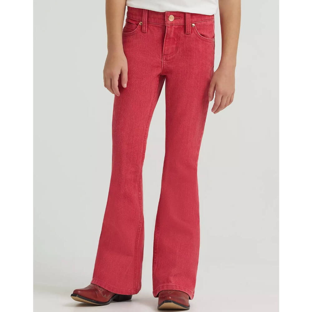 Wrangler Girl's Lainey Wilson x Wrangler Red Flare Jeans - 112380477