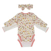 Wrangler Girls 3 Piece Flowers Onesie Set Marshmallow - HW1100038