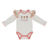 Wrangler Girls 3 Piece Flowers Onesie Set Marshmallow - HW1100038