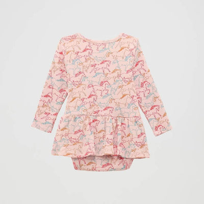 Wrangler Girls Allover Print Skirted Bodysuit