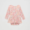 Wrangler Girls Allover Print Skirted Bodysuit Pink - 112371931