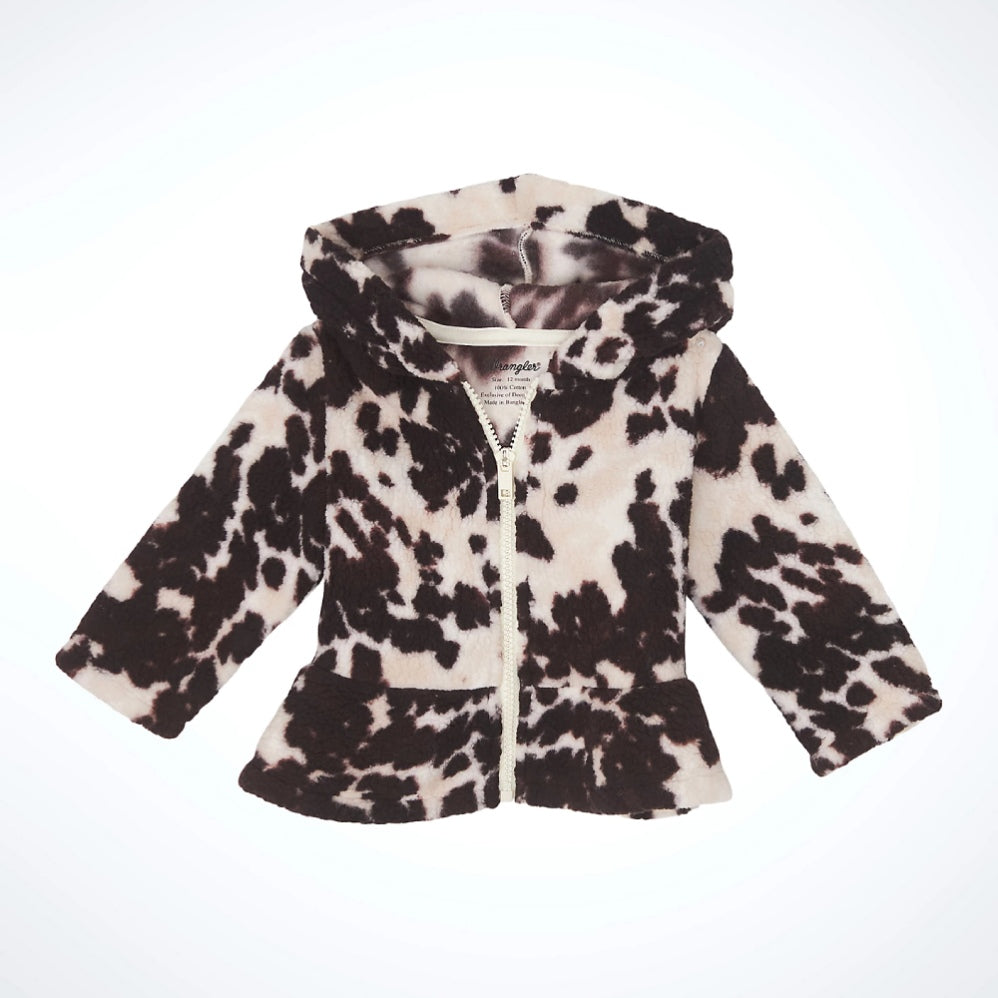 Wrangler Girls Cow Ruffle Hem Jacket