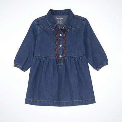 Wrangler Girls Embroidered Denim Dress