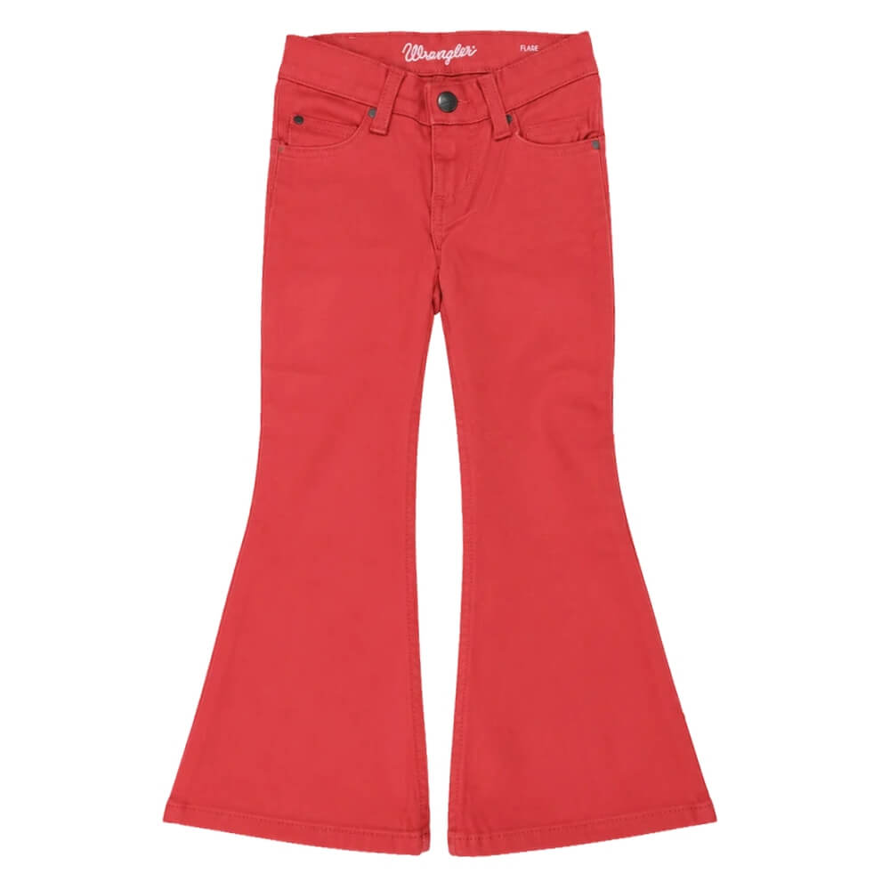 Wrangler Girls Flare Jeans Coral - 112382690
