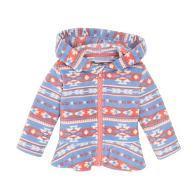 Wrangler Girls Fleece Full Zip Sweater Blue - 112367501