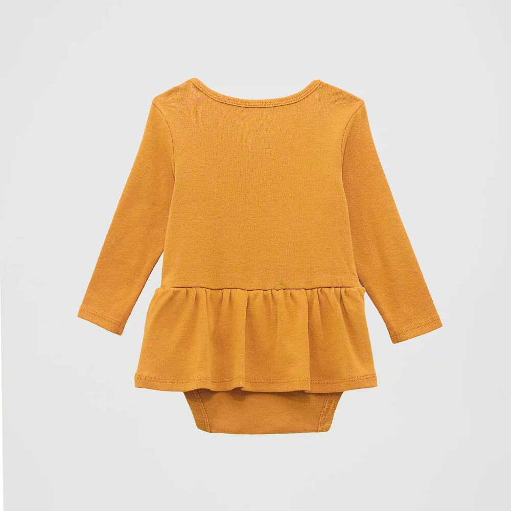 Wrangler Girls Horse Graphic Skirted Bodysuit Mustard (yellow) - 112371930