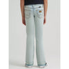 Wrangler Girls Lainey Wilson x Wrangler Raw Hem Boot Jeans Bleach Blue - 112368275