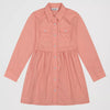 Wrangler Girls Long Sleeve Western Snap Dress Pink - 112382659