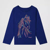 Wrangler Girls Pastel Horse Graphic T-Shirt Blue - 112382710