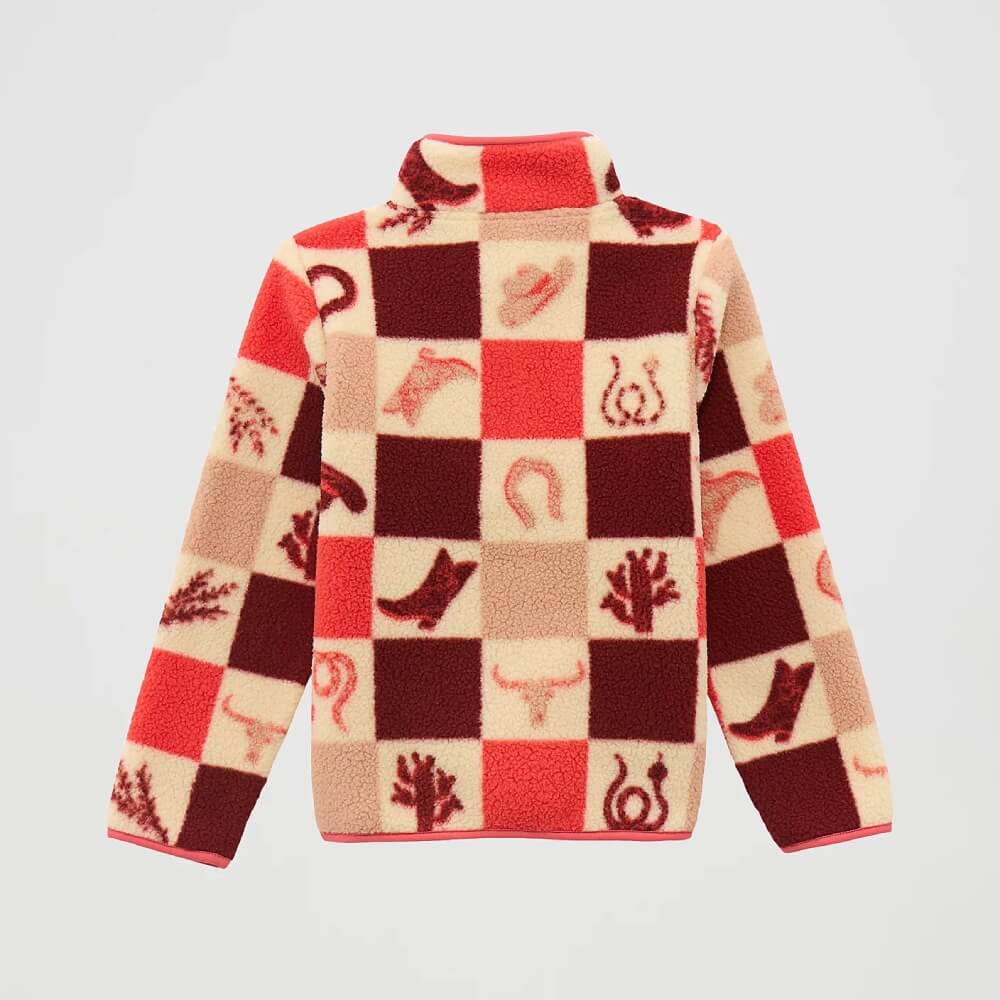 Wrangler Girls Half-Snap Pullover Pink