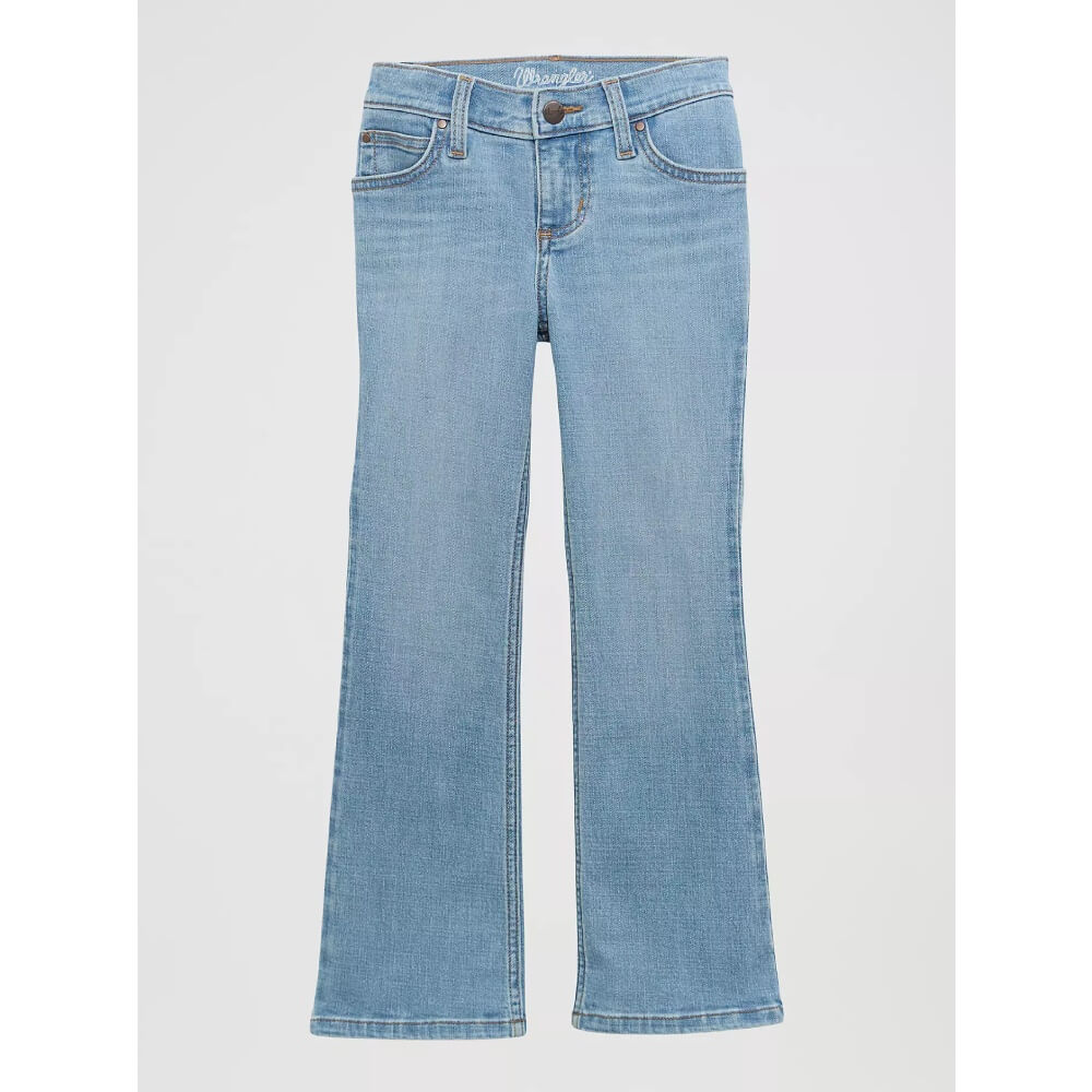 Wrangler Girls Retro Bootcut Jeans Kelsey (Blue – Light) (Sizes: 4-18) - 112375138