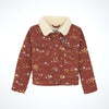 Wrangler Girls Southwestern Print Denim Jacket Burgundy - 112367480