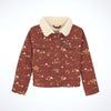 Wrangler Girls Southwestern Print Denim Jacket Burgundy - 112367480