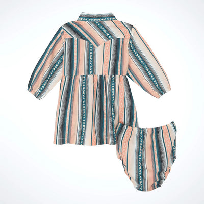 Wrangler Girls Stripe Western Snap Dress