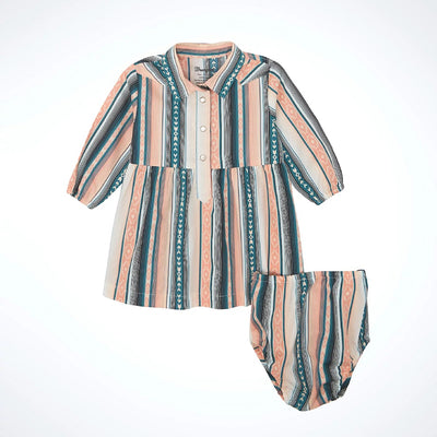 Wrangler Girls Stripe Western Snap Dress