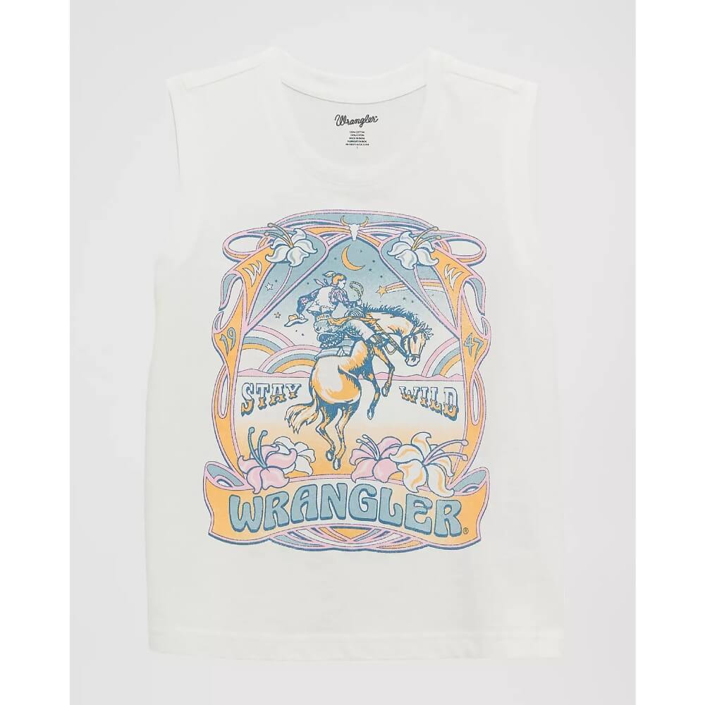 Wrangler Girls Western Graphic Blouse White - 112375180