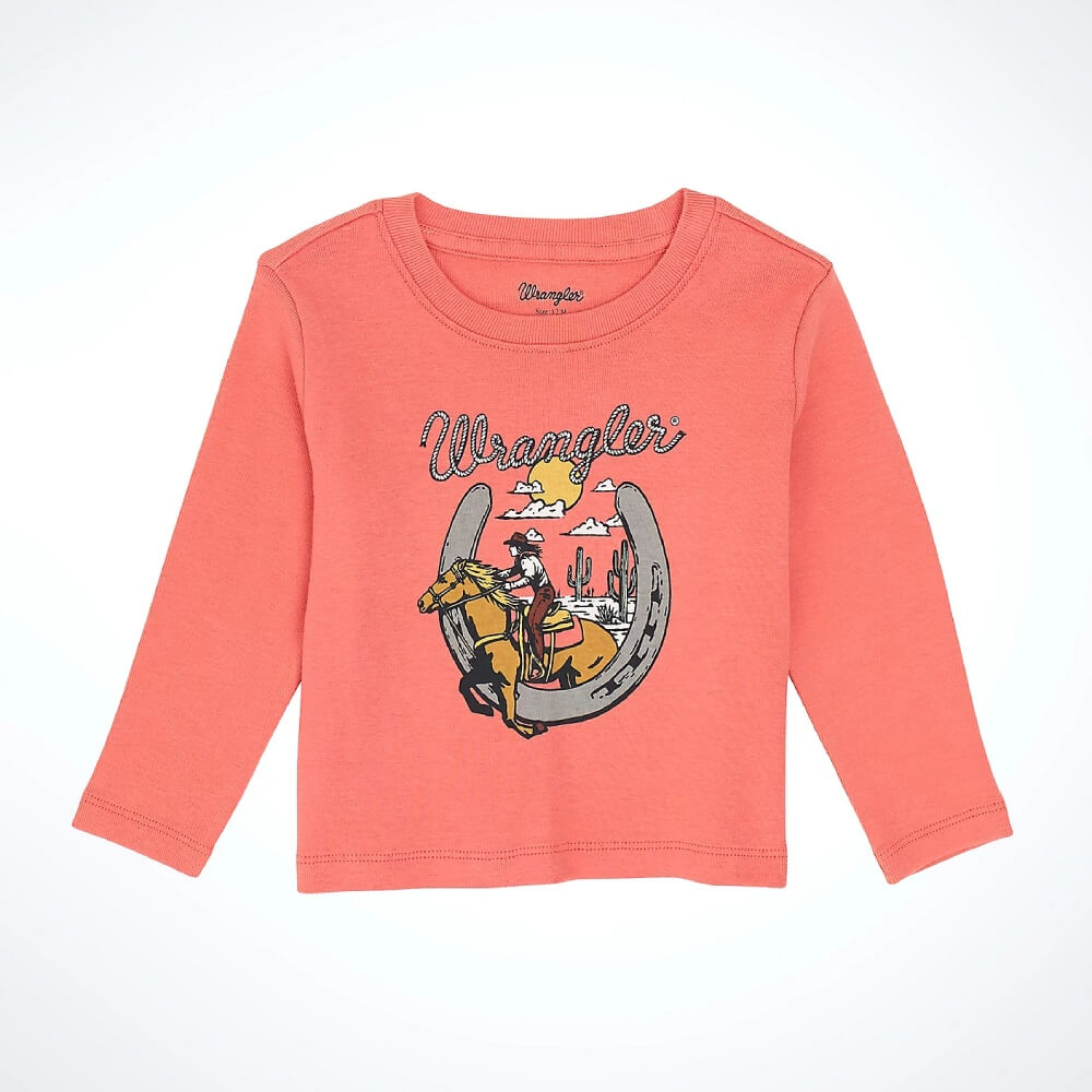 Wrangler Girls Western Graphic Long Sleeve T-Shirt