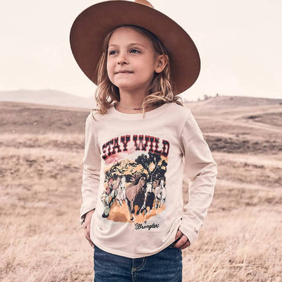 Wrangler Girls Western Graphic T-Shirt Wild White - 112371903