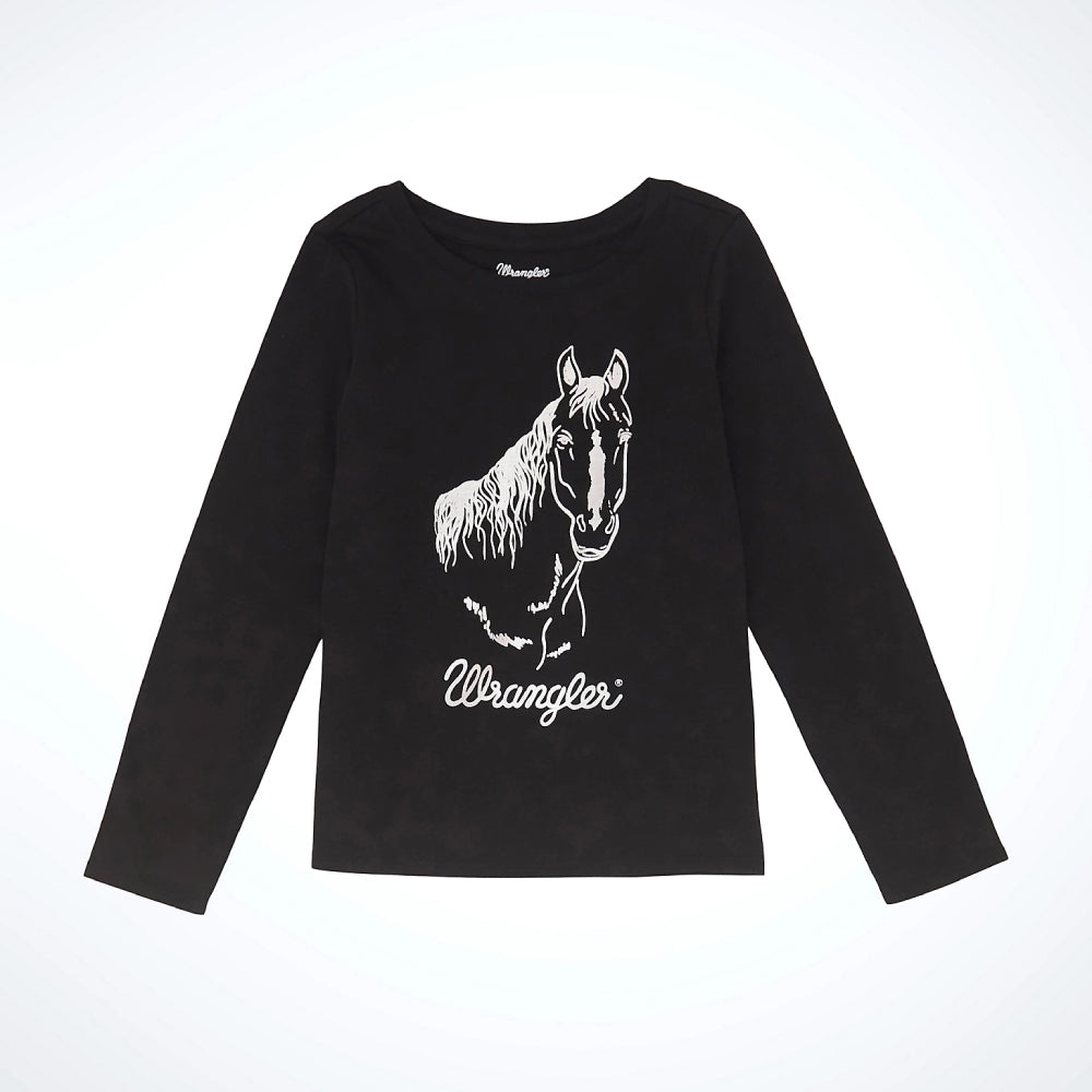 Wrangler Girls Western Horse Graphic T-Shirt