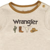 Wrangler Infant Boys 3 Piece Cowboy Quilted Vest/Pant Set Brown Sugar - PW2100043