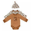 Wrangler Infant Boys Cowboy Hat and Onesie Set Sand - HW2100108