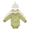 Wrangler Infant Girls 3 Piece Farm Friends Onesie Set Tea/White - HW2100105