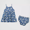 Wrangler Little Girls Denim Tiered Dress Floral Denim - 112379438