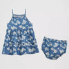 Wrangler Little Girls Denim Tiered Dress Floral Denim - 112379438