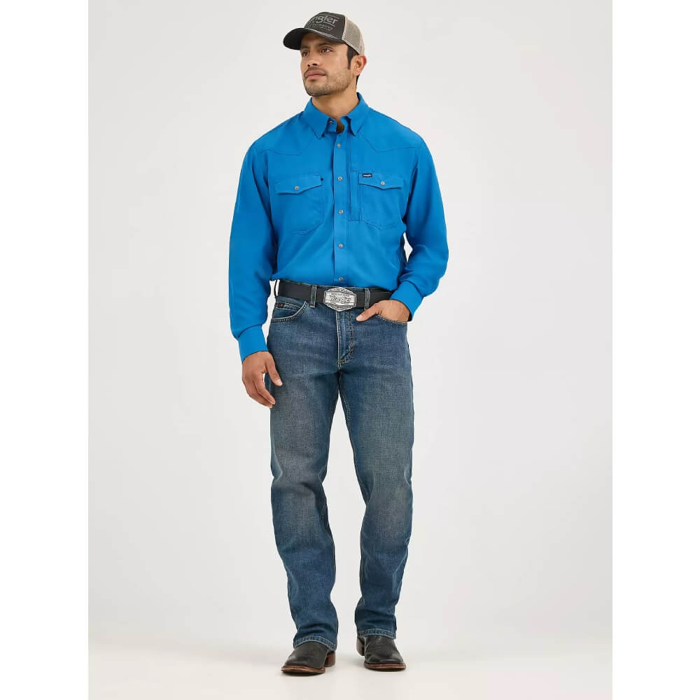 Wrangler Mens 20X Active Flex Relaxed Fit Jeans Thundercloud - 01MCWTD