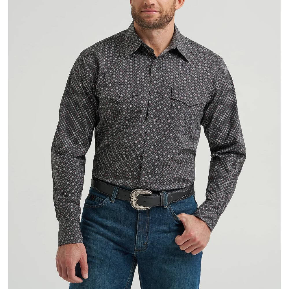 Wrangler Mens 20X® Competition Advanced Comfort Shirt Dark Shadow - 112369492