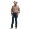 Wrangler Mens 20X Competition Advanced Comfort Shirt Red/Brown - 112381478