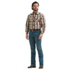 Wrangler Mens 20X Competition Advanced Comfort Shirt Red/Brown - 112381479