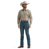 Wrangler Mens 20X Competition Advanced Comfort Shirt Red/Brown - 112381480
