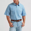 Wrangler Mens 20X® Competition Advanced Comfort Western Snap Shirt Blue Jay - 112374284