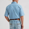 Wrangler Mens 20X® Competition Advanced Comfort Western Snap Shirt Blue Jay - 112374284