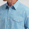 Wrangler Mens 20X® Competition Advanced Comfort Western Snap Shirt Blue Jay - 112374284